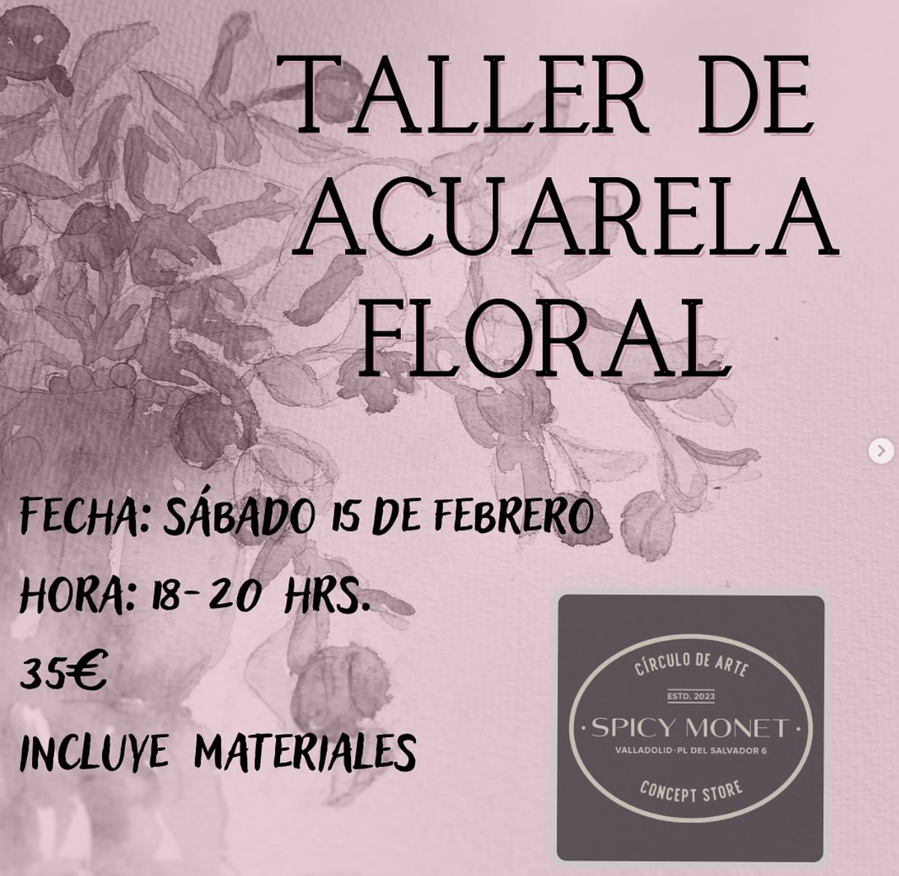 Taller acuarela floral